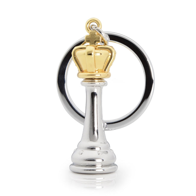 Metalmorphose metalinis “Karalius” raktų pakabukas šachmatų karalius su auksine galva.