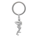 Metalmorphose.lt metalinis raktų pakabukas REGBIO ŽAIDĖJAS. 3D regbio žaidėjo figūra su kamuoliu, dinamiškas siluetas, premium cinko lydinys ir plieno žiedas. Pakabukas iš SPORTO PASAULIS kolekcijos.