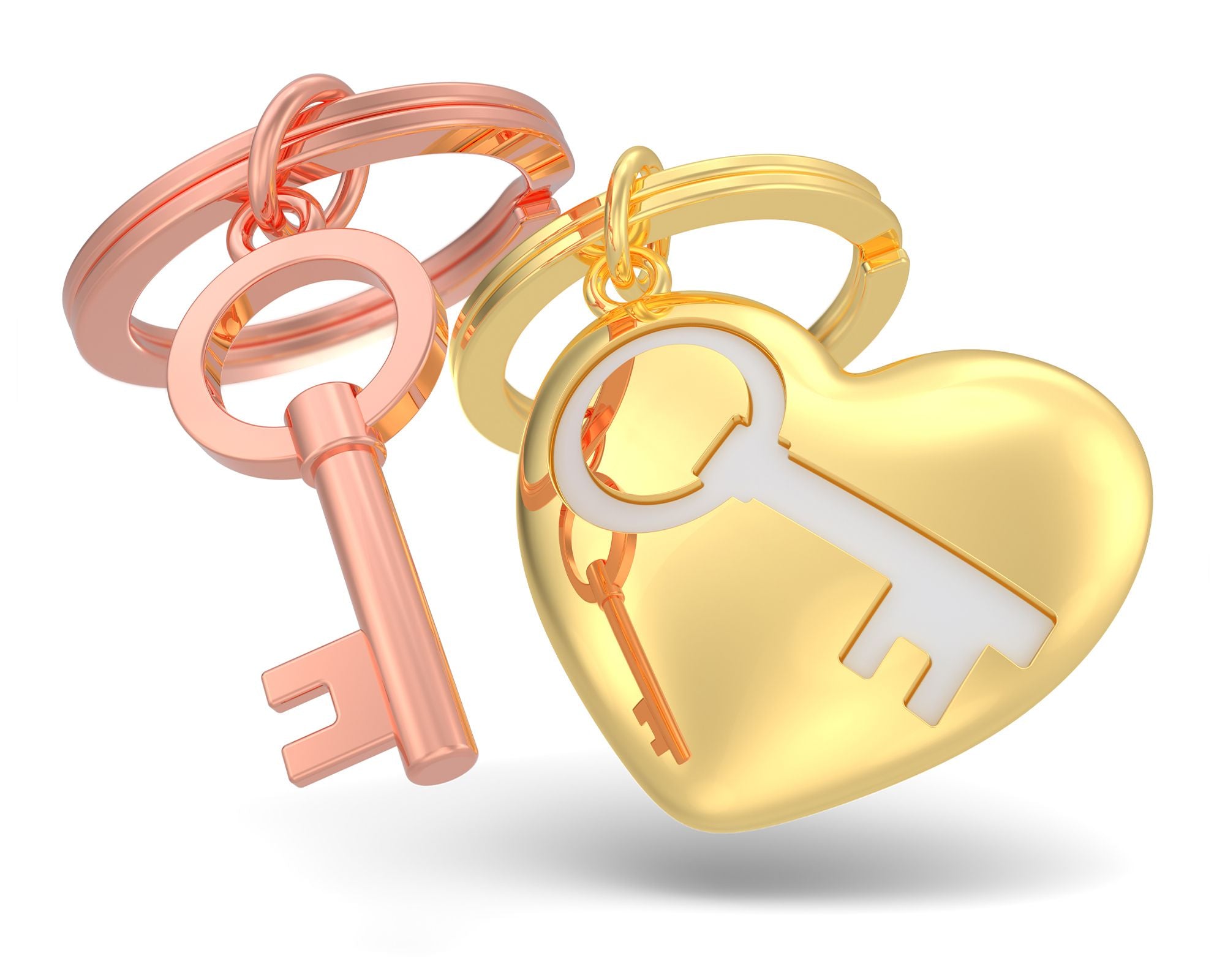 Metalmorphose.lt metalinis raktų pakabukas ŠIRDIES RAKTAS. Auksinė širdis ir detaliai išlietas rožinis metalinis raktas. Premium cinko lydinys. MEILĖS PASAULIS kolekcija.