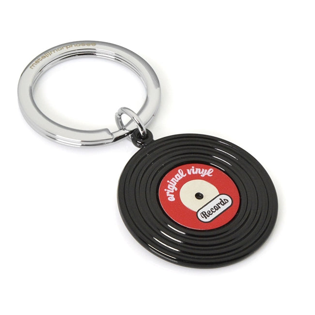 Metalmorphose „Vinilo Aistra“ metalinis raktų pakabukas – vinilo plokštelės 3D dizainas, muzikinė dovana